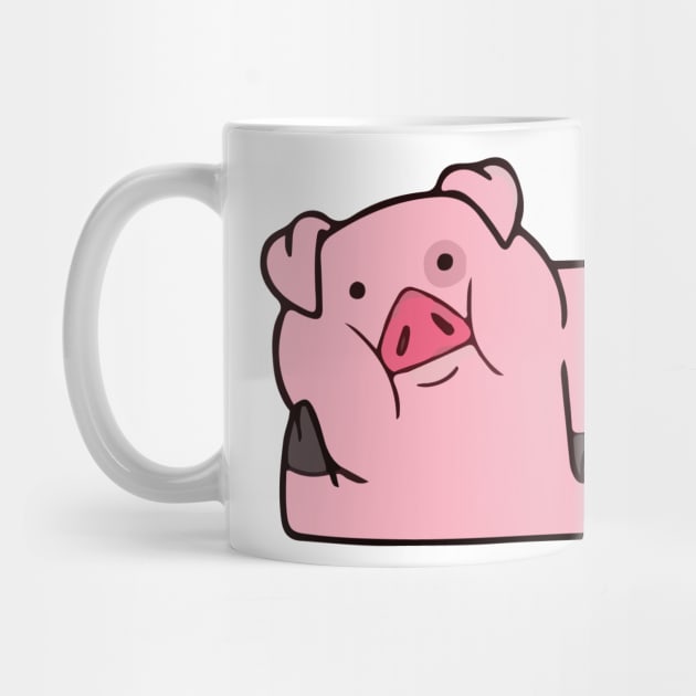 Waddles Pig Cartoon Lying by ngoclucbkhn